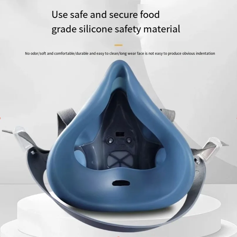 7502 قناع الغاز كمامة كيميائية قناع واقٍ رذاذ الطلاء الصناعي يمكن أن يتطابق مع 6000 فلتر مضاد للغاز العضوي