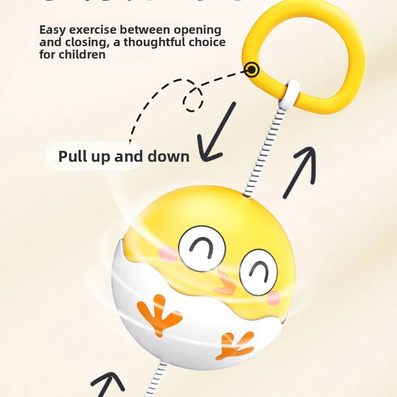 Children's Whistle Ball Flash Pull Wire Rotating Pocket Toy, Cute Cartoon Shape Finger Exercise Decompression Toy