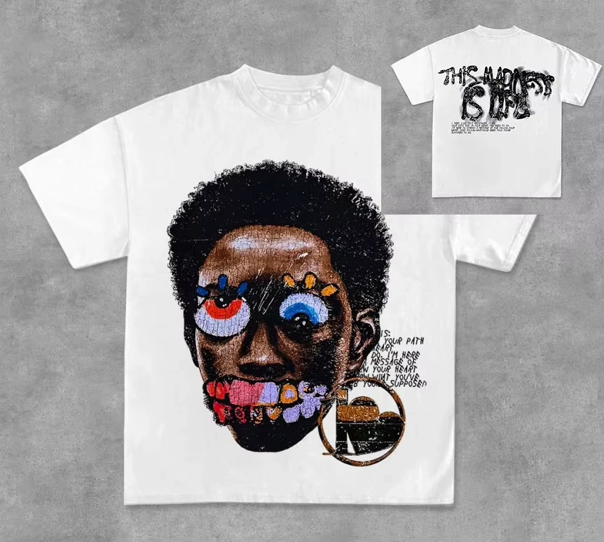 

Мужская модная футболка большого размера, 200 г, мужская новая хлопковая футболка с короткими рукавами и отпускным узором, с короткими рукавами и круглым вырезом, уличный стиль для пар