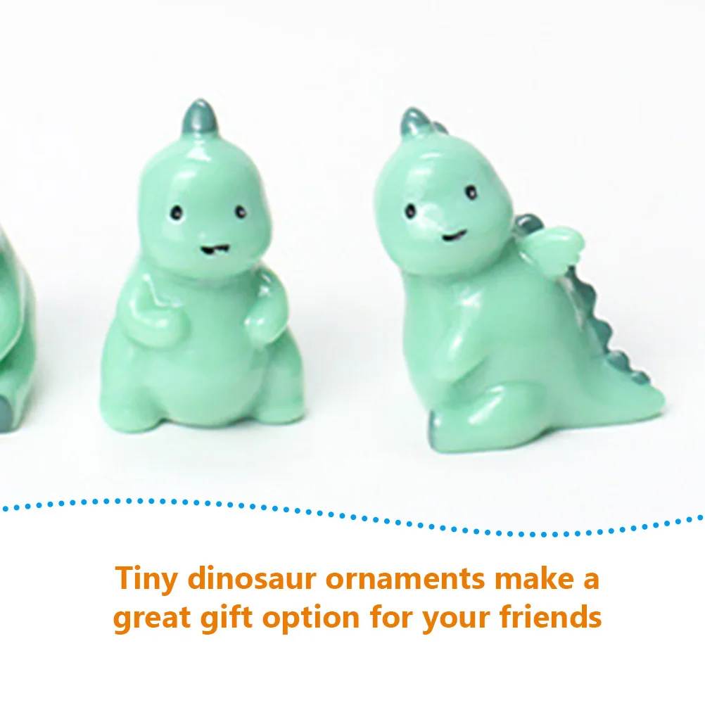 

6pcs Simulated Dinosaur Figurines Premium Resin Miniature Animals Garden Decor For Micro Landscape Ornament Outdoor Home