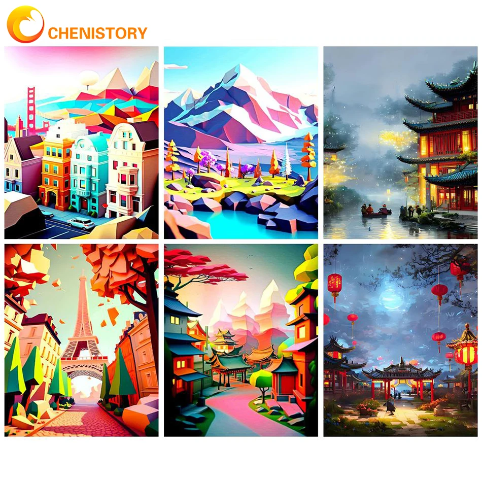 

CHENISTORY 40x50cm Paint By Numbers For Adult DIY Crafts Landscape Painting By Numbers On Canvas Home Decor Wall Art