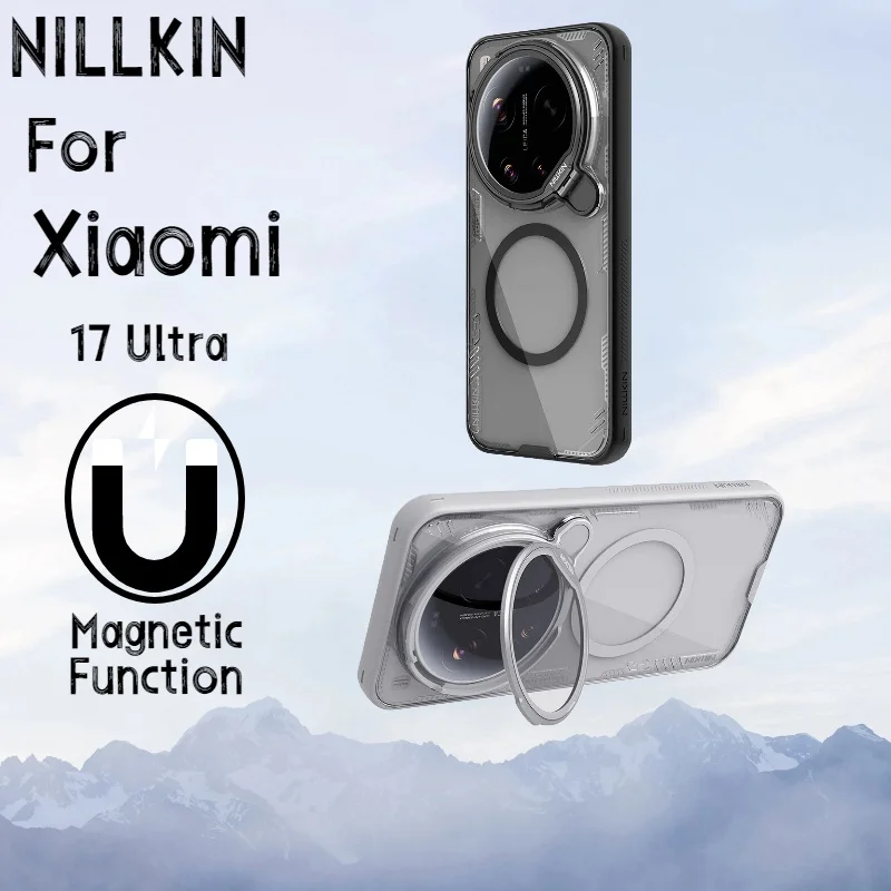

NILLKIN for Xiaomi 17 Ultra Ice Air PROP Transparent Cover Stand Wireless Magnetic Protective Case Eco-friendly Material