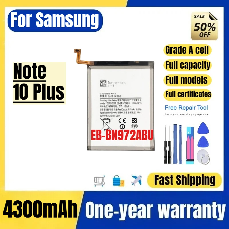 EB-BN972ABU for Samsung Note 10 Plus Mobile Phone Battery High Quality High Capacity Replacement Bateria Grade A Cell with Tools