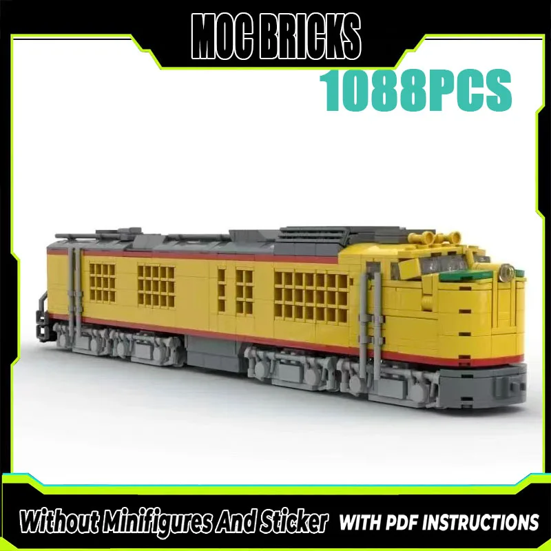 MOC Building Blocks Railway Department Building Blocks Train Model Pacific Gas Turbine Locomotive Technology Bricks Toys