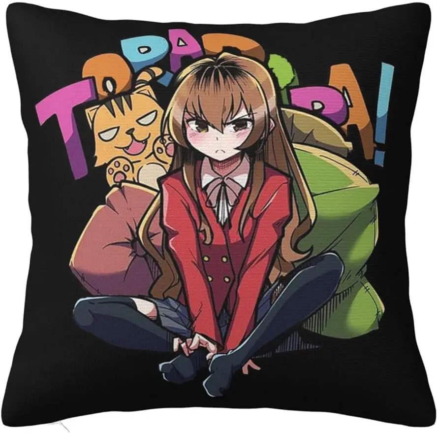 Toradora! Throw Pillow Covers Pillowcases Square Anime Decorative Covers Cushion 18