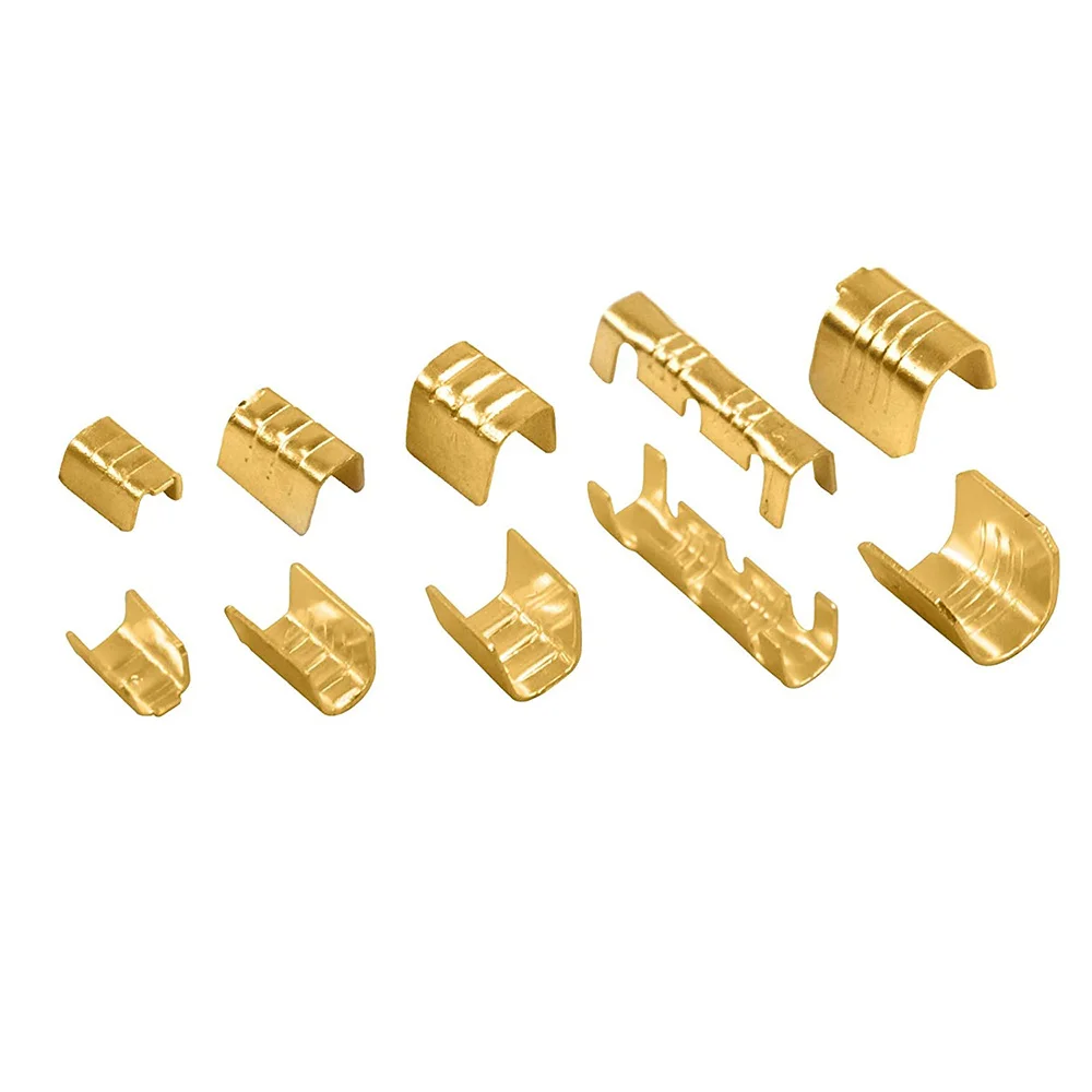 Kit de crimpado de terminales de anillo de cobre en forma de U, surtido de cables no aislados, conector eléctrico a tope, 500, 454, piezas