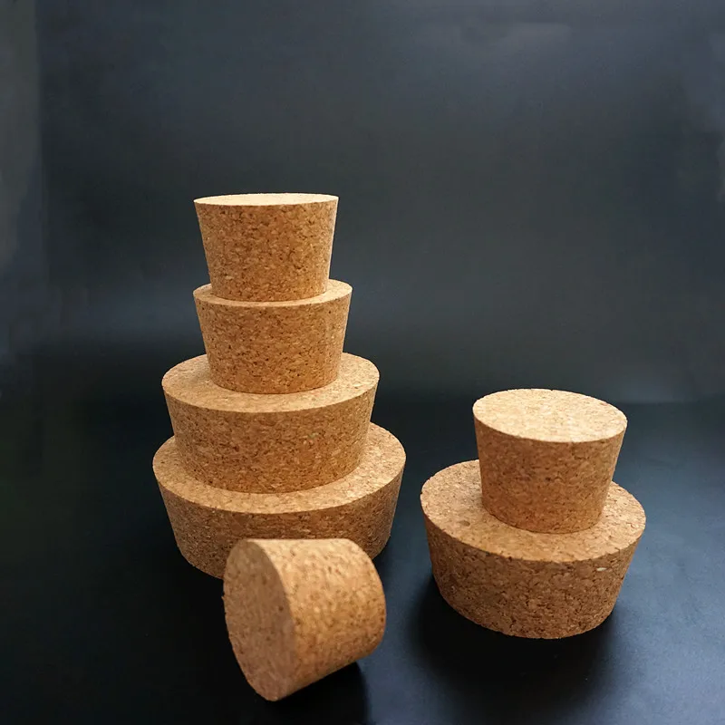 5Pcs/Lot Lab Big Size Top DIA 51mm To 105mm Wood Cork Cap Thermos Bottle Stopper Essential Oil Pudding Glass Bottle Lid