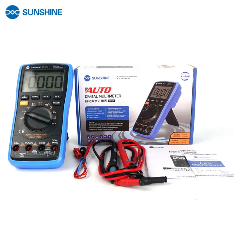 SUNSHINE DT-17N Auto Range LCD Display Multimeter Digital Multimeter Automatic Digital Instrument Tester for Repair Tool