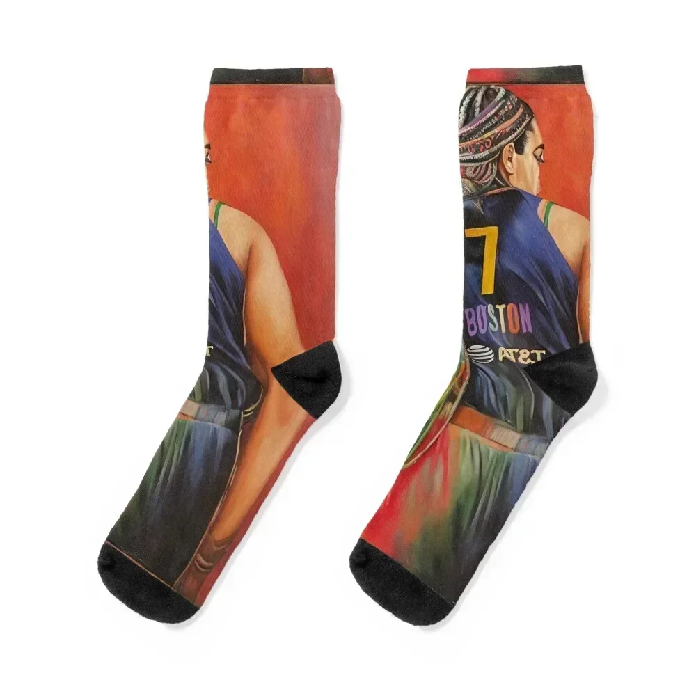 Aliyah Boston - Paint Art Socks Novelties retro designer brand Non-slip Socks Girl Men's