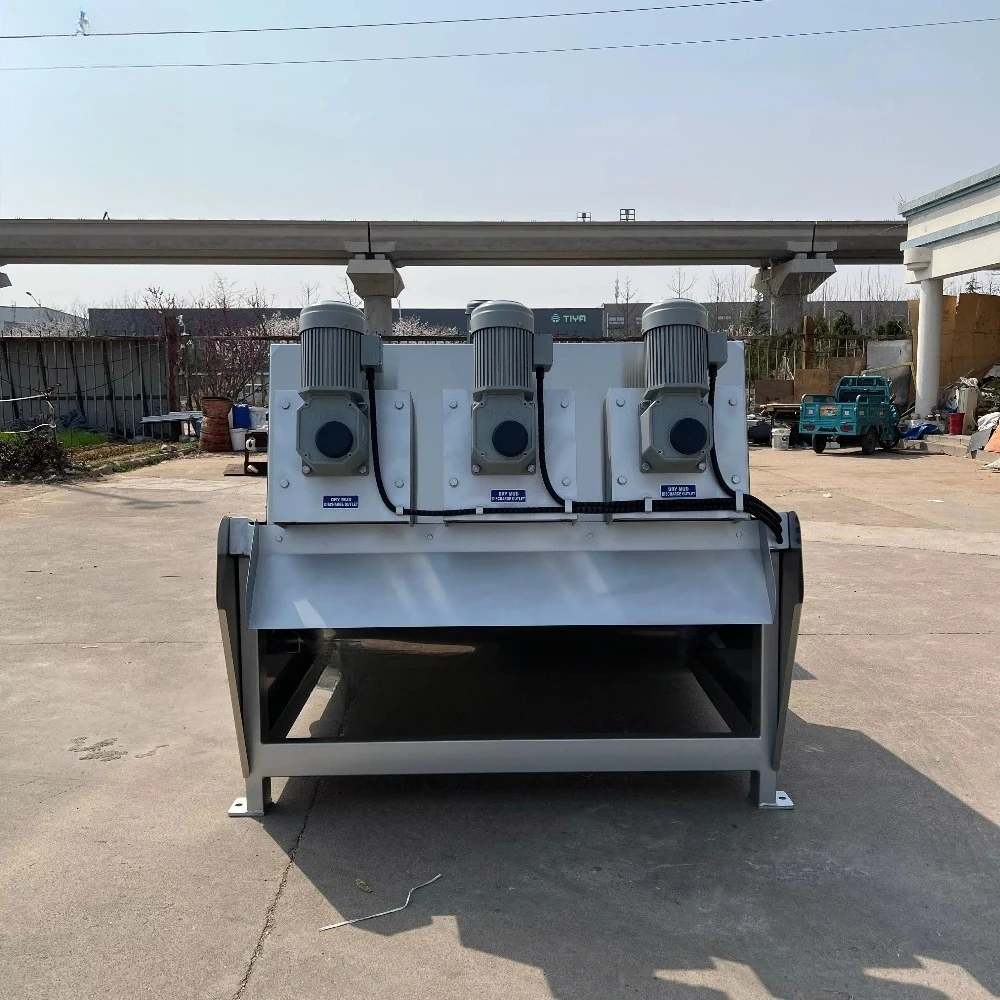Automatic Double Screw Press Sludge Dehydrator Equipment Motor Gear SS304 Material 3000L/Hour Productivity CE Certified Portable