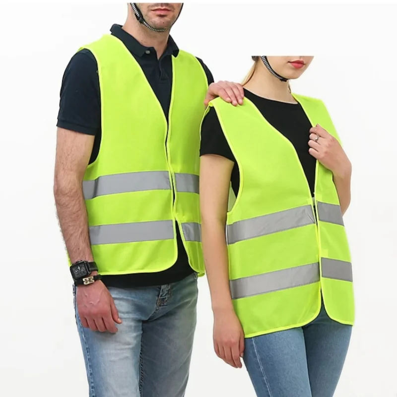 Night Car Reflective Clothing for Safety Traffic Safety Vest High Visibility Waistcoat Outdoor Night Running Cycling Sports Vest