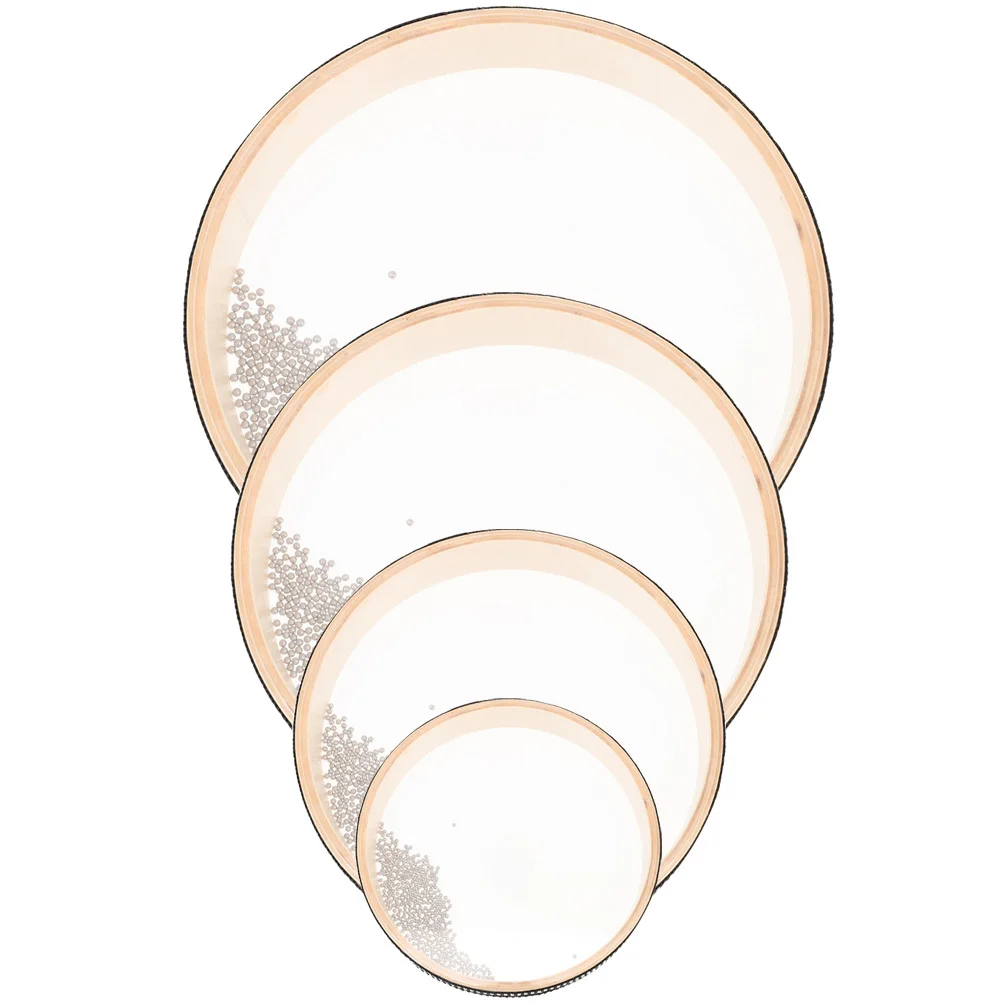 

4Pcs Wave Bead Drum Instrument Safe Material Attractive Kids Musical Cultivation Drum Kids Educational Toy Percussion Instrument