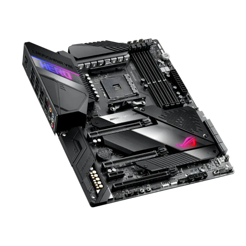 ROG Crosshair VIII Hero Motherboard X570 ATX Gaming AM4 Socket Support 5500 5600 5700X 5800X3D CPU DDR4 M.2 NVME PCIe 4.0 - view 3