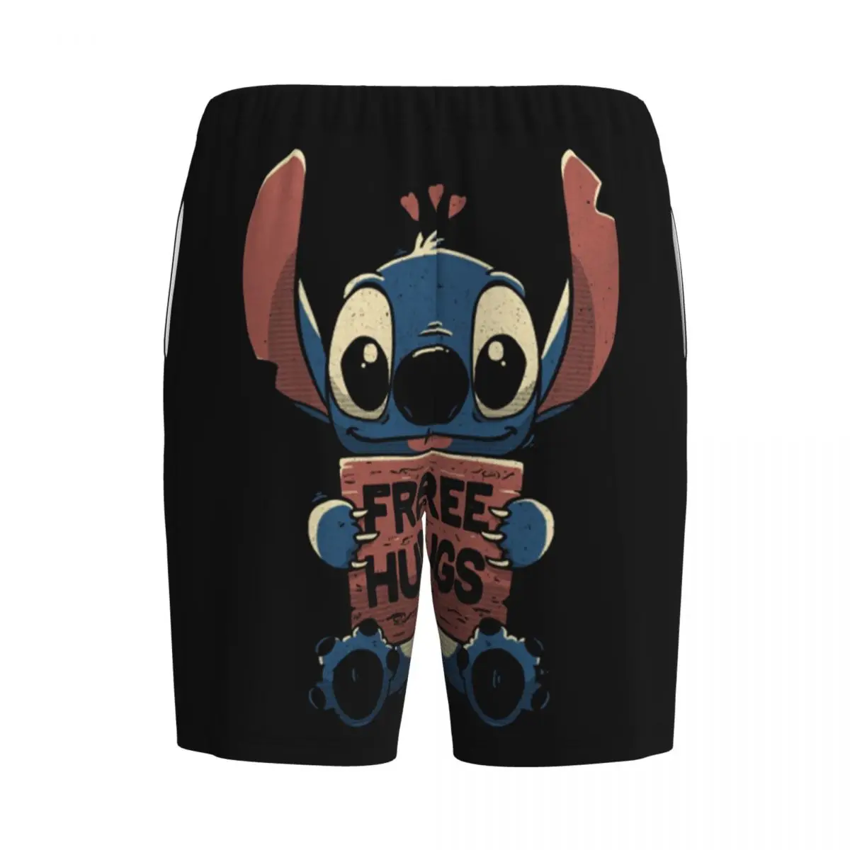 Short de pyjama à point cancers de dessin animé personnalisé pour hommes, vêtements de nuit, ceinture élastique, pyjama court de salon de sommeil avec poches