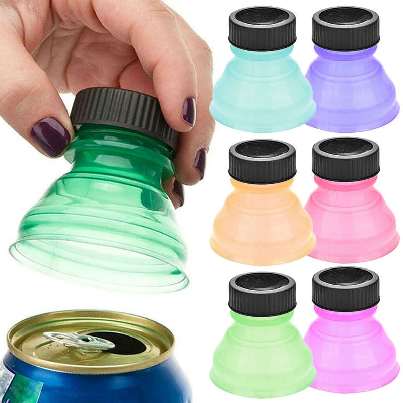 6-PC Set Reusable Cans Leak-proof Water-proof Air-leak Lid Beer Protection Cap Bottle Soda Water Can Lid Dust-proof Sealing Cap