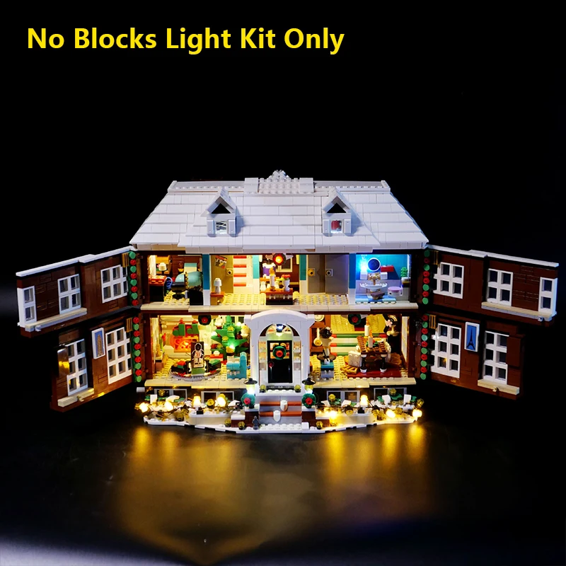 

LED Lighting Kit Compatible with 21330 Home Alone House Building Blocks Model Remote Control Lamp Accessories (Lights Only)