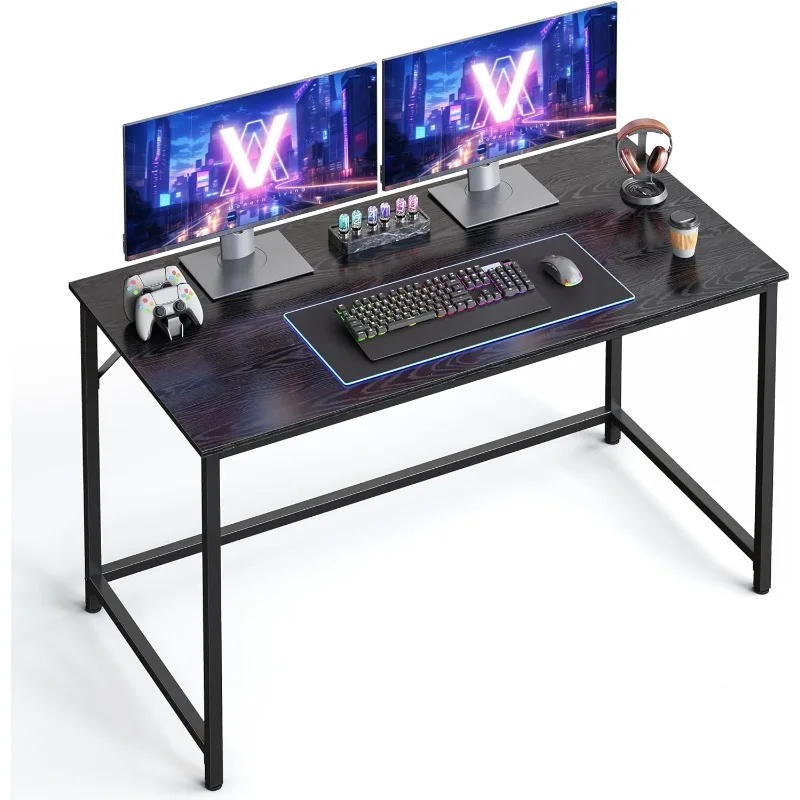 Computer Desk, Gaming Desk, Home Office Desk, for Small Spaces, 23.6 x 47.2 x 29.5 Inches, Industrial Style, Metal Frame, Black