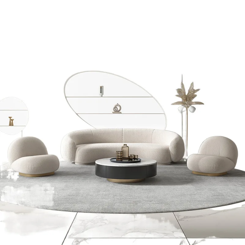 

Creative curved meeting office sofa, simple modern beauty salon, clothing store, studio, medical beauty reception sofa