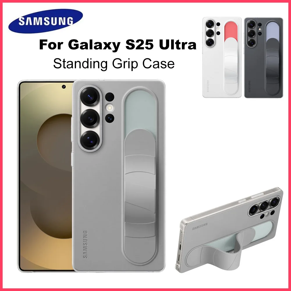 

Original Samsung Galaxy S25 Ultra Standing Grip Protector Case EF-GS938 Durable Silicone Rubber Skin for Galaxy S25 Ultra