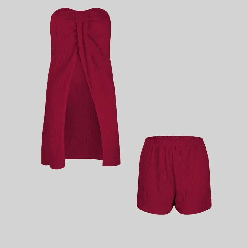 

Модный летний комплект черных шорт для женщин, женские шорты без рукавов, комплект шорт с эластичной резинкой на талии, женский короткий комплект из двух предметов Q692