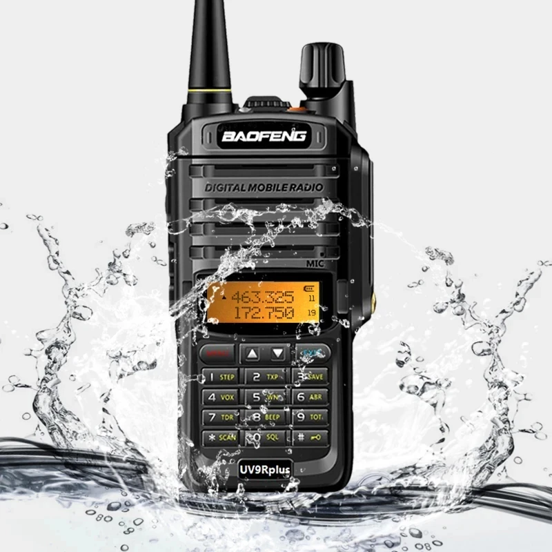 Baofeng UV-9R 플러스 워키토키 듀얼 밴드, 15W IP68 방수, 16km 장거리 휴대용 VHF/UHF 트랜시버, CB 사냥 햄 라디오