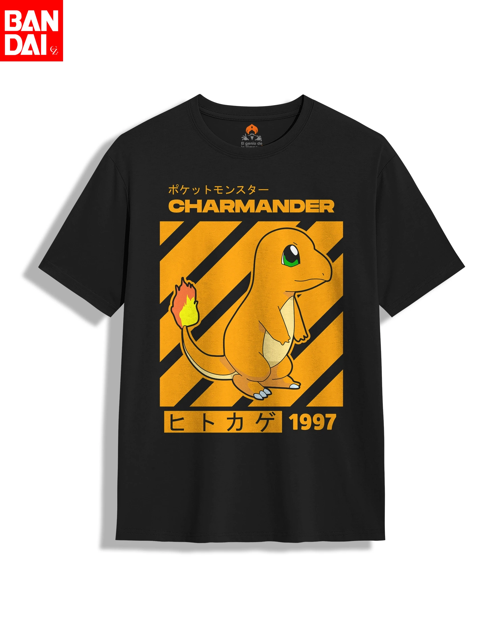 

Pokemon Charmander Charmeleon Charizard Evolution Line Orange Dot Pattern Vintage Washed Oversized T Shirt 2026 Summer Men