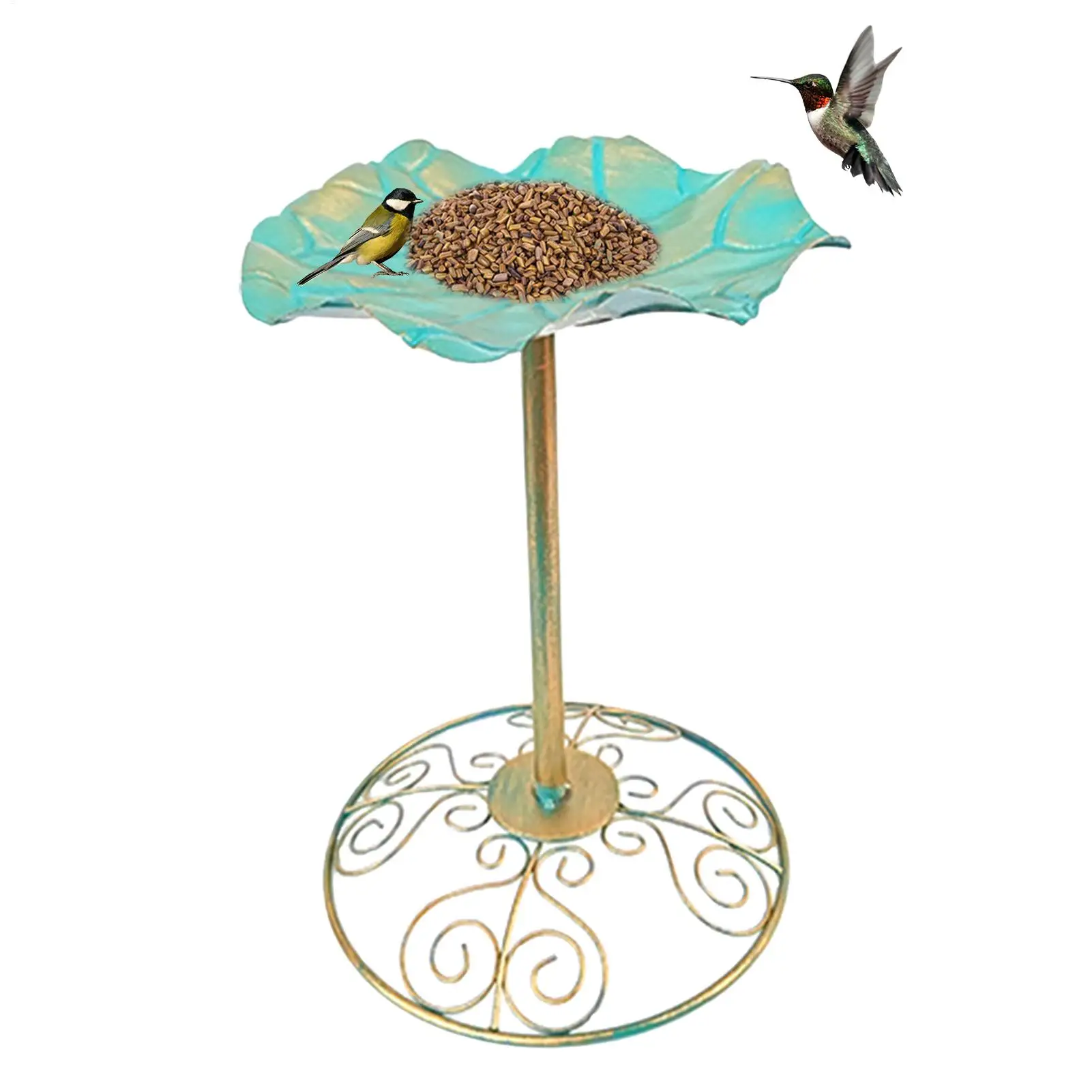 

Bird Bath For Outside Tall Bird Bath Feeder Bowl Rustproof Decorative Planter Yard Statue Water Feeder For Fence Porch Lawn