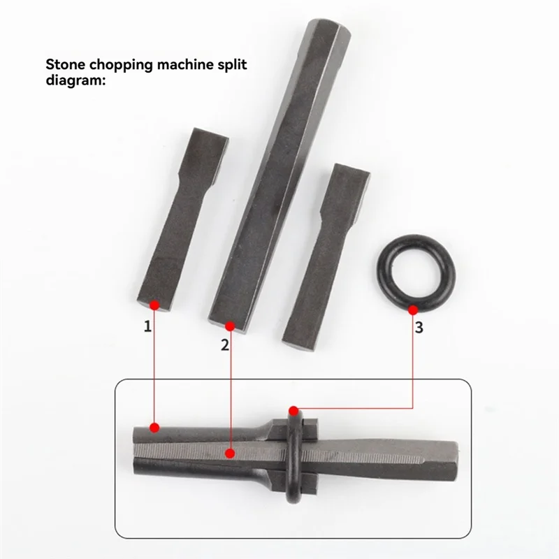 Strumento per dividere la pietra Splitter per pietra Cunei per spina metallica Splitter per roccia in cemento Utensile manuale 16 * 105 mm Scalpelli per pietra