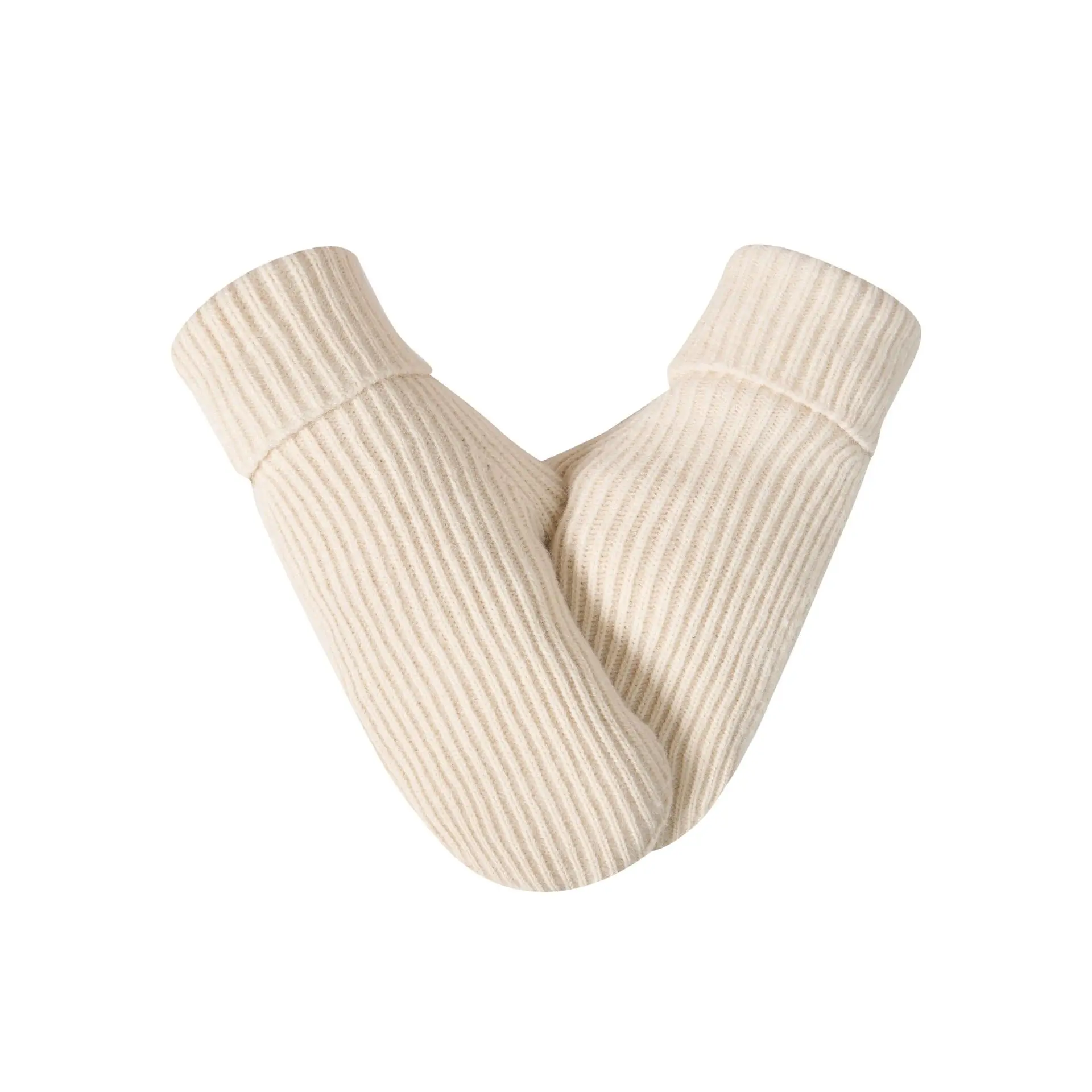 Padded Thickened Women Winter Keep Warm Full Finger Anti-Chill Knitted Gloves Cute Lovely Drive Cycling Mittens Accessory