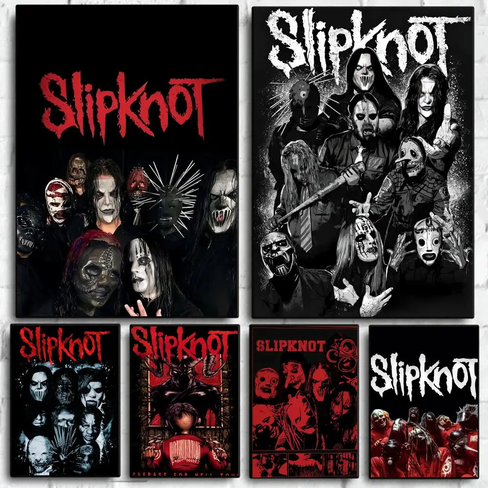 Rock S-Slipknot Band Poster Self Adhesive Wall Art Decor for Bedroom Living Room Office Home Decor Gift