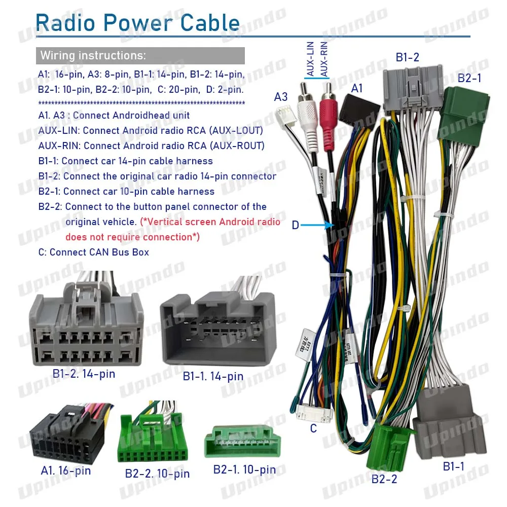 

Land Rover CAN-Bus Interface Wiring Harness Android Radio Plug & Play for Freelander 2 Range Rover 2006-2014
