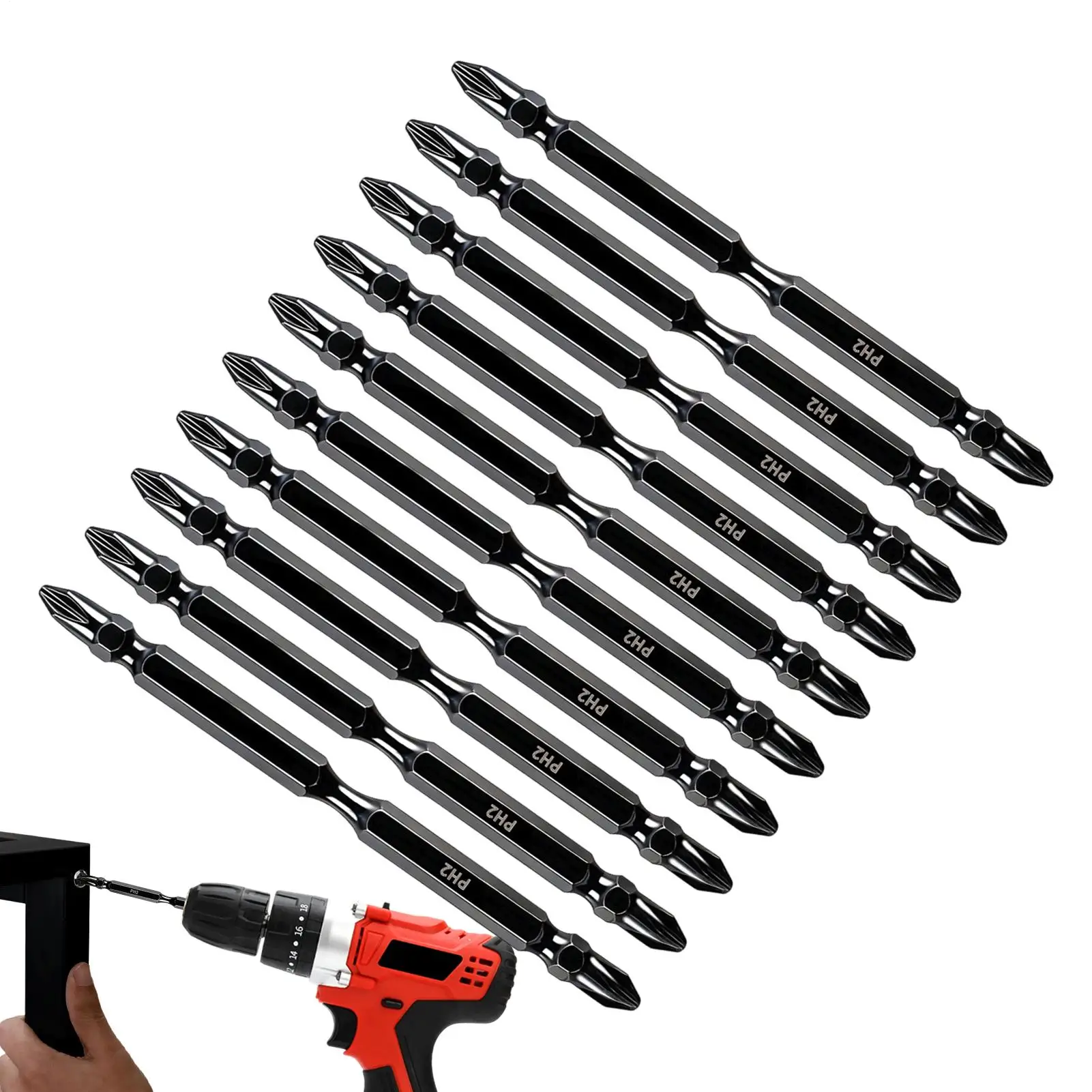 Magnetic Bits For Drill Double-Ended Milled Magnetic Driver Head Kit Multifunctional Screwdriver Bits Set For Industry