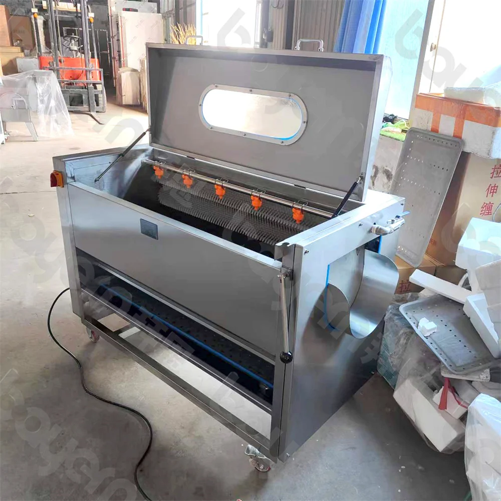 

Cassava Vegetables and Fruits Automatic Industrial Potato Ginger Lotus Root Papaya Sweet Potato Washing and Peeling Machine