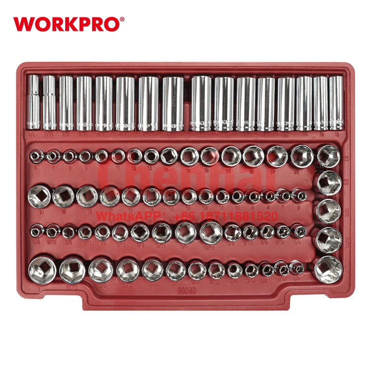 WORKPRO 450PC Tool Set Socket Wrench Mechanic Hand Tool Set with Drawer Heavy Duty Box