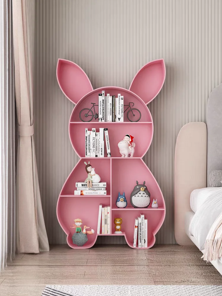 Creative bookshelf rabbit animal shape shelf kindergarten library picture book library