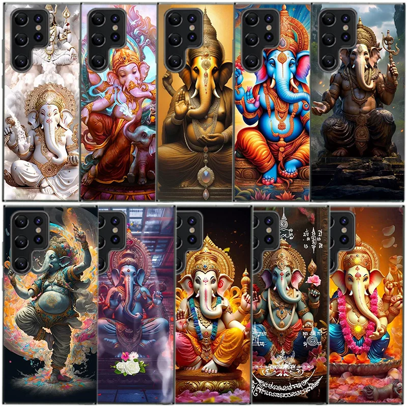 Ganesh lord Clear Phone Case For Samsung Galaxy S20 S21 S23 FE S22 Plus S24 Ultra S10 S10E S9 S8 Soft Back Cover