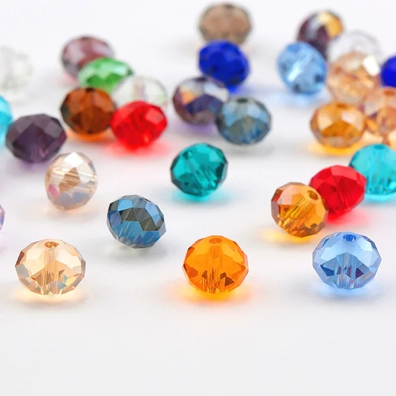 Großhandel Big Bag 4mm facettierte Kristallperlen Charms Rondelle Österreich Glas lose Perlen Schmuckperlen für die Schmuckherstellung 1500 Stück