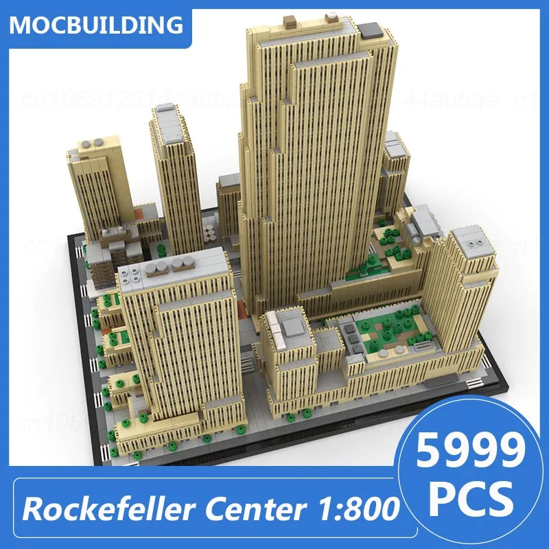 Rockefeller Center 1:800 Scale Architecture Model Moc Building Blocks Diy Assemble Bricks Collection Display Toys Gifts 5999PCS