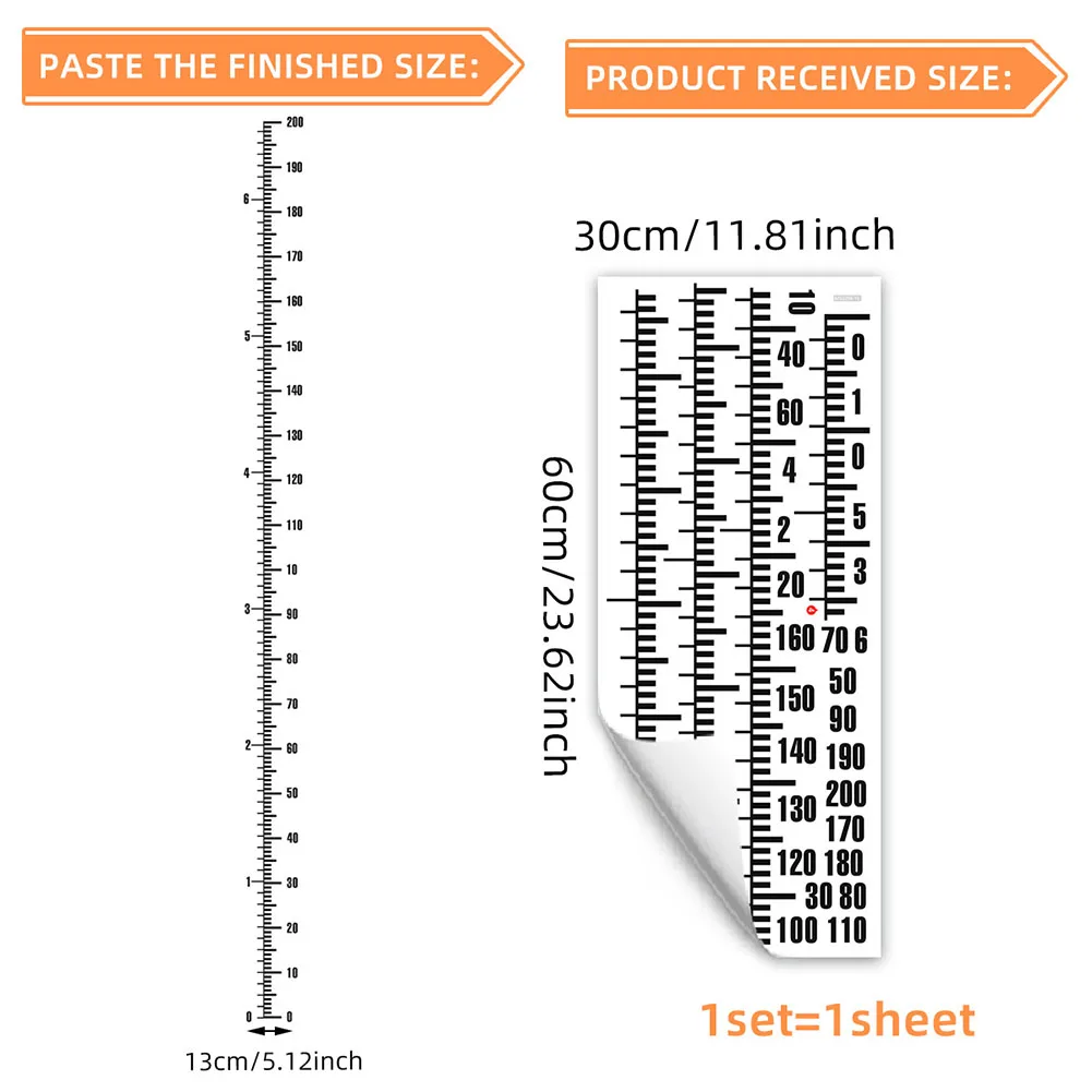Childrens Height Tracking Wall Sticker PVC Material Growth Chart Ruler for Bedrooms Classrooms and Family Gathering Spaces