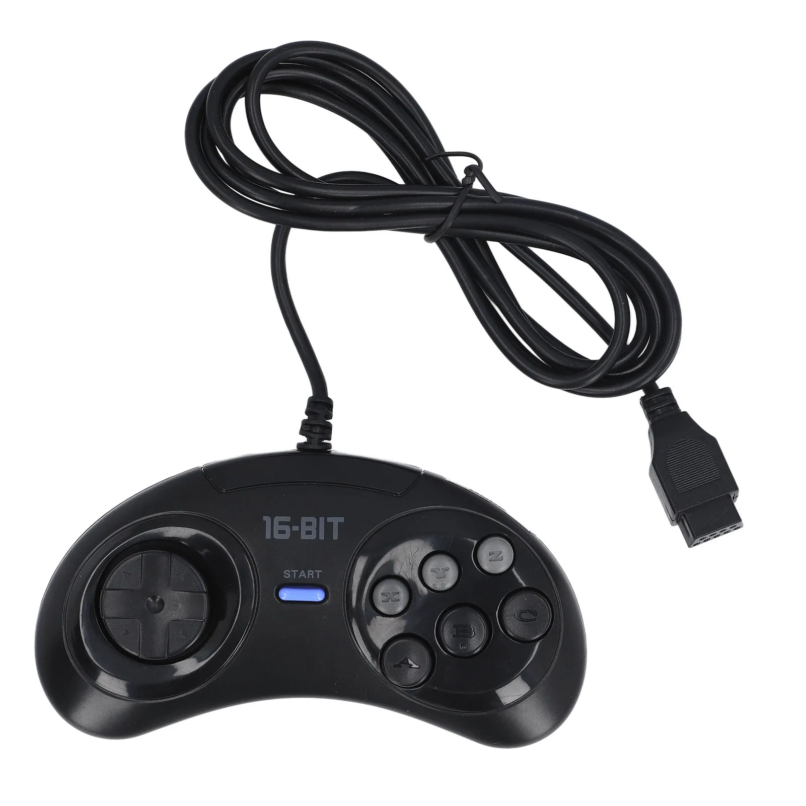 Arcade Pad for Sega Genesis Game Controller 9 Pin 16 Bit Small Ergonomic Gamepad for Sega Genesis Game Controller Wired Gamepad