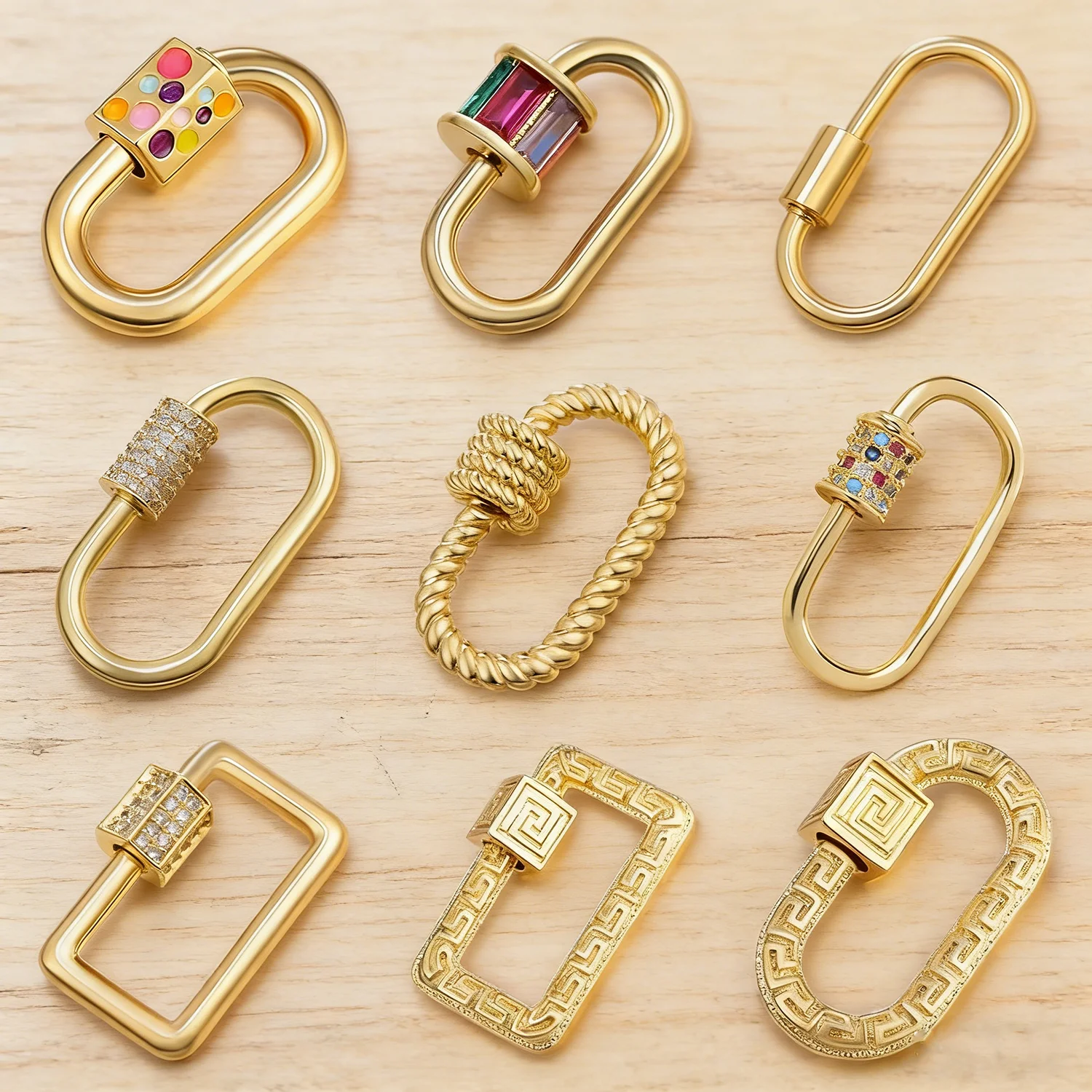 JUYA 5 Pcs\lot Copper Spiral Clasp Hooks DIY Handmade Jewelry Finding Accessories Screw Clasps Connectors For Jewelry Making