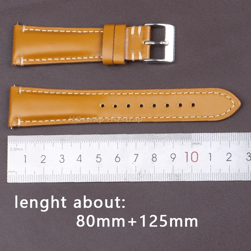 20mm 22mm 24mm Cowhide Leather Band for Seiko Quick Release Straps Retro Calfskin Wristband Soft Bracelet Universal Watchbands