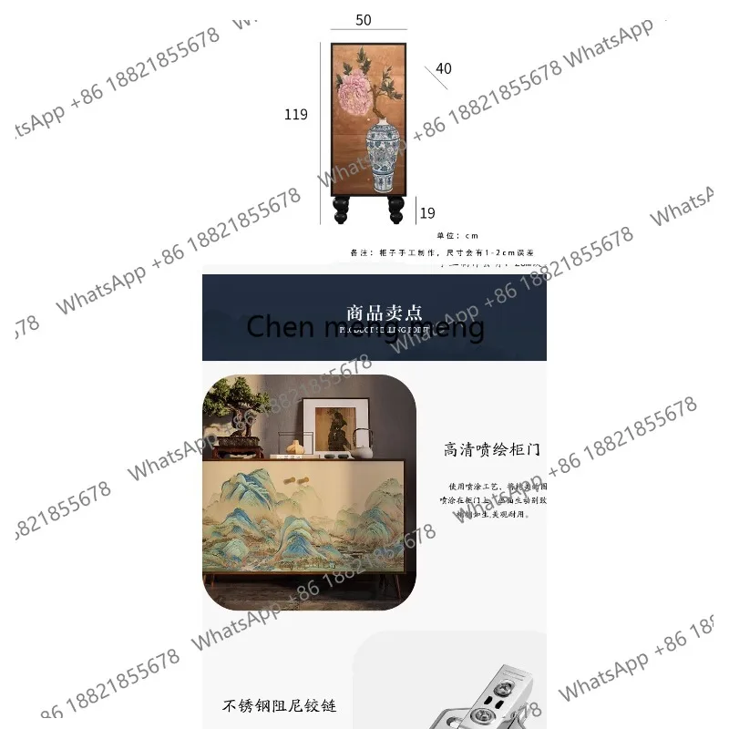 Second-hand solid wood chest of drawers new bedroom wall storage living room storage household chest of drawers