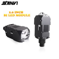 2025 SANVI Non-destructive 2 Inch Bi Led Module Dual Lens for Motorcycle Headlight Car 12V Led Lights Retrofit Auto Accessories