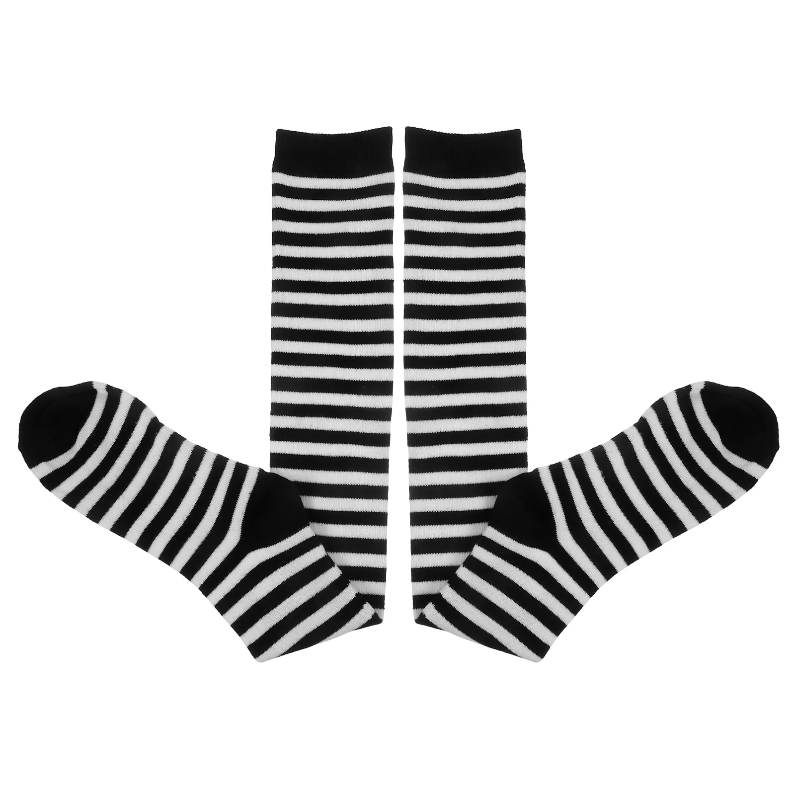 Bodysuits for Women Women's Pinstriped Thigh Stocking Over The Knee Socks Yellow and Black Ordinary Child