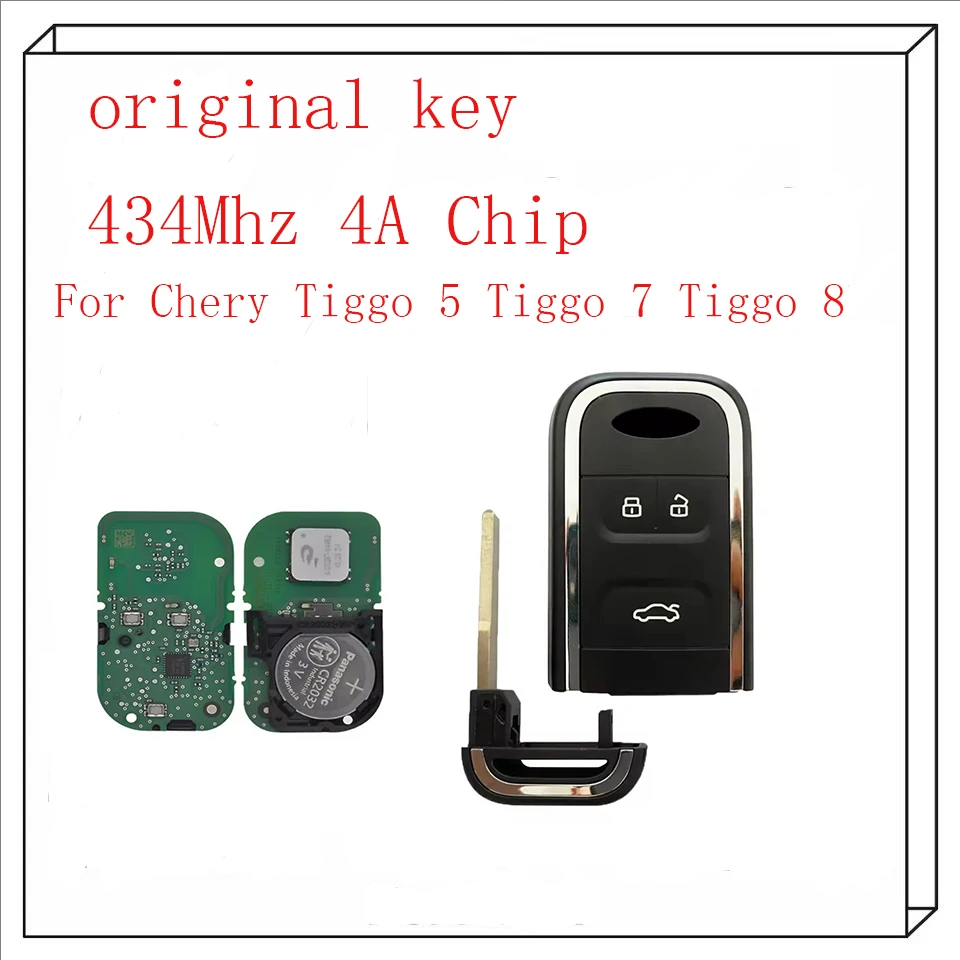 

Оригинальный 434 МГц 4A чип автомобильный ключ дистанционного управления для Chery Tiggo 5 Tiggo 7 Tiggo 8 Arrizo 5 6 7 умный ключ