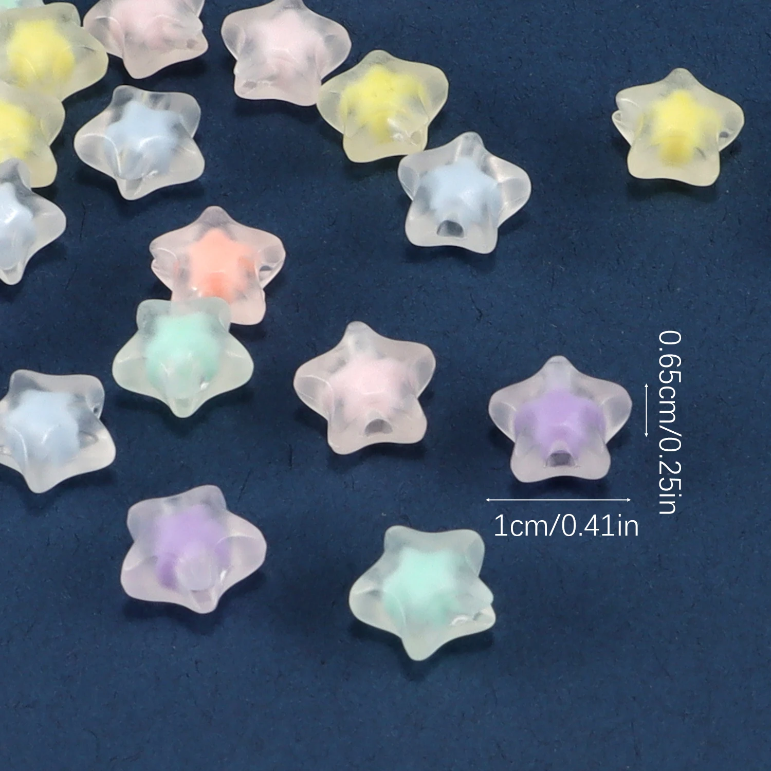 100Pcs 10mm Clear Acrylic Star Beads Loose Spacer Beads for Jewelry Making DIY Bracelet Necklace Phone Chain Accessories