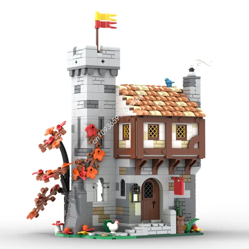 

867pcs MOC Guarded Inn Castle Building Blocks Adult Christmas Toy Gift Collector Children's Model Construction DIY Assemble