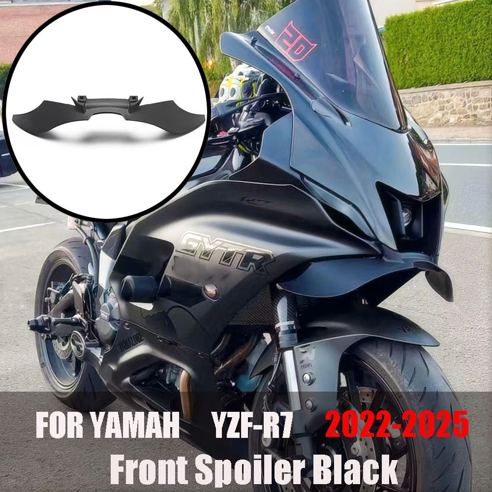 

For Yamaha YZF R7 YZF-R7 YZFR7 Motorcycle Black Downforce Naked Frontal Spoilers Winglet Aerodynamic Wing Front Spoiler Kit