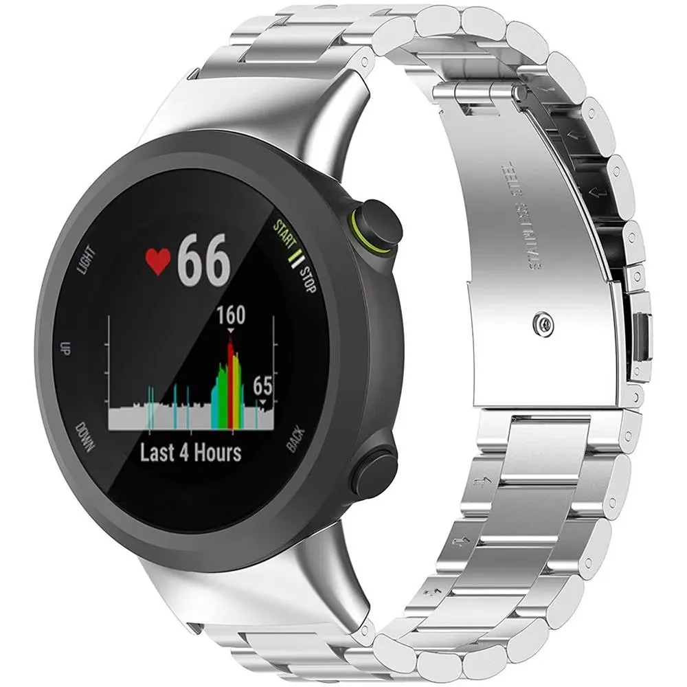 High-end Stainless Metal Steel Strap For Garmin Forerunner 45 45S Garmin Swim 2 Smart Watch Band Replacement Bracelet Correa